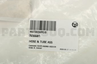Nissan 497203XM1B HOSE & TUBE ASS
