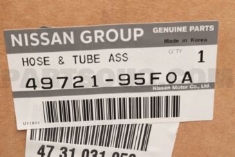 Nissan 4972195F0A HOSE & TUBE ASSY-PRESSURE,POWER STEERING