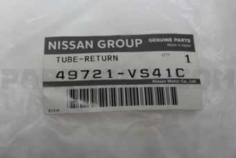 Nissan 49721VS41C TUBE ASSY-RETURN,POWER STEERING