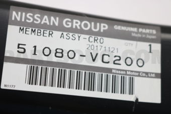 Nissan 51080VC200 MEMBER ASSY-CROSS,FRONT