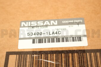 Nissan 534001LA4C COMPRESSOR ASSY-AIR