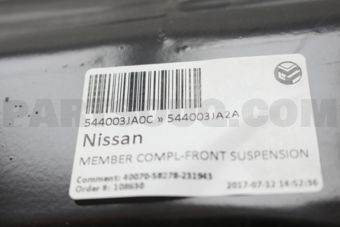 Nissan 544003JA2A MEMBER COMPL FRONT SUSPENSION
