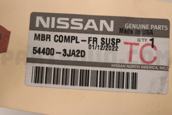 Nissan 544003JA2D MEMBER COMPL FRONT SUSPENSION