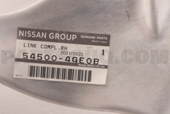 Nissan 545004GE0B LINK COMPL,RH