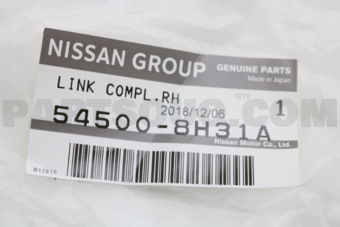 Nissan 545008H31A LINK COMPL-TRANSVERSE,RH