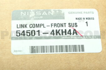 Nissan 545014KH4A LINK COMPL FRONT SUSPENSION, LOWER LH