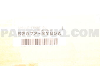 Nissan 620723YM0A GRILLE FRONT BU