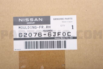 Nissan 620766JF0C MOULDING FR BUMPER