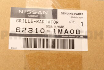 Nissan 623101MA0B GRILLE ASSY-FRONT
