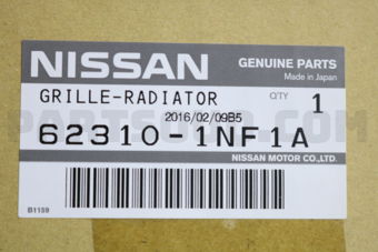 Nissan 623101NF1A GRILLE-RADIATOR