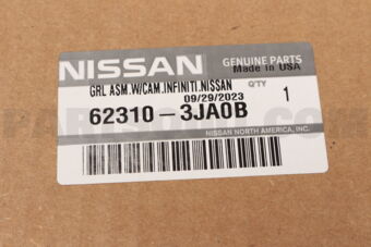 Nissan 623103JA0B GRILLE ASSY-FRONT