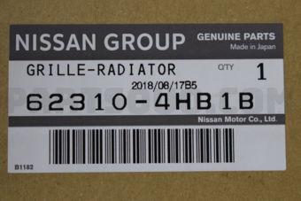 Nissan 623104HB1B GRILLE-RADIATOR