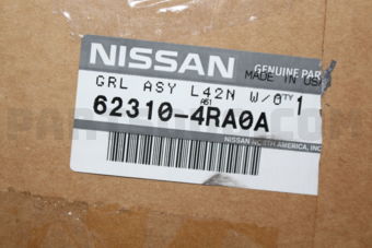 Nissan 623104RA0A GRILLE ASSY FRONT