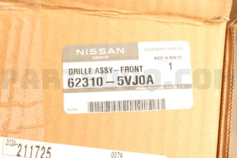 Nissan 623105VJ0A GRILLE-RADIATOR
