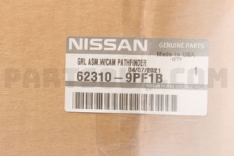 Nissan 623109PF1B GRILLE-RADIATOR