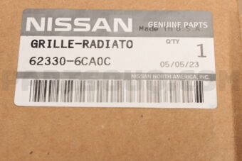 Nissan 623306CA0C GRILLE RADIATOR LOWER