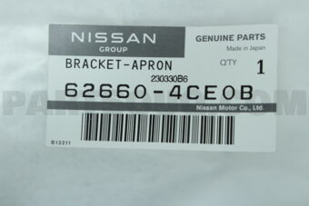 Nissan 626604CE0B BRACKET APRON