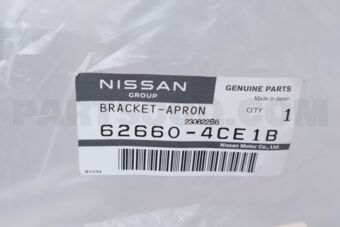 Nissan 626604CE1B BRACKET-APRON