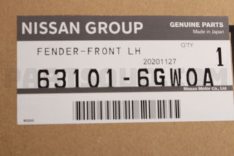 Nissan 631016GW0A FENDER-FR LH