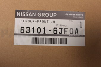Nissan 631016JF0A FENDER-FRONT LH