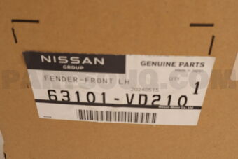 Nissan 63101VD210 FENDER-FRONT,LH