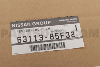 Nissan 6311385F32 FENDER-FRONT LH