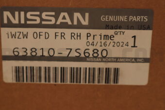 Nissan 638107S680 FENDER-OVER,FRONT RH