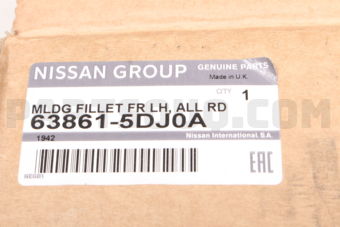 Nissan 638615DJ0A FENDER-OVER,FR