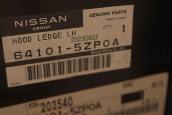 Nissan 641015ZP0A HOOD LEDGE LH
