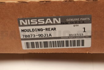 Nissan 788739DJ1A MOULDING-REAR FENDER, LH