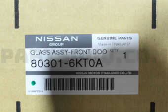 Nissan 803016KT0A GLASS-DOOR FRONT