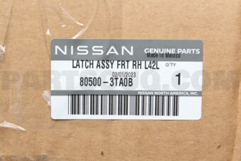Nissan 805003TA0B LOCK &amp; REMOTE CONTROL ASSY-FRONT DOOR,RH