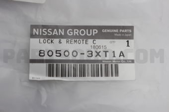 Nissan 805003XT1A LOCK & REMOTE CONTROL ASSY FRONT DOOR,RH