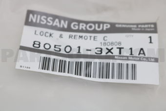 Nissan 805013XT1A LOCK & REMOTE CONTROL ASSY FRONT DOOR,LH