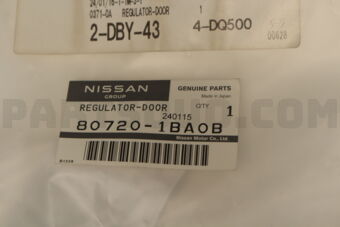 Nissan 807201BA0B REGULATOR ASSY-DOOR WINDOW,RH