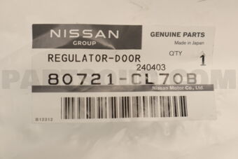 Nissan 80721CL70B REGULATOR ASSY-DOOR WINDOW,LH