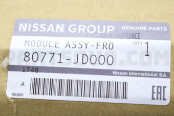 Nissan 80771JD000 MODULE ASSY-FRONT DOOR,LH
