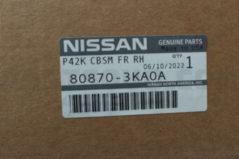 Nissan 808703KA0A MOULDING - FRT DR, RH