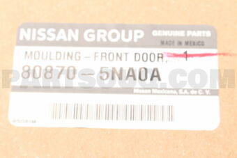 Nissan 808705NA0A MOULDING