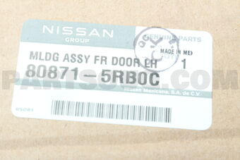 Nissan 808715RB0C MOULDING-FRONT DOOR,LH