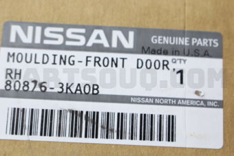 Nissan 808763KA0B MOULDING FRONT DOOR, RH