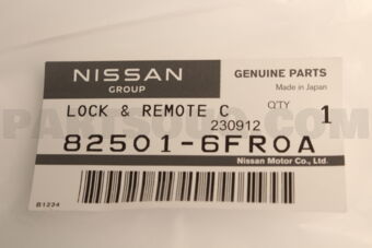 Nissan 825016FR0A LOCK &amp; REMOTE C