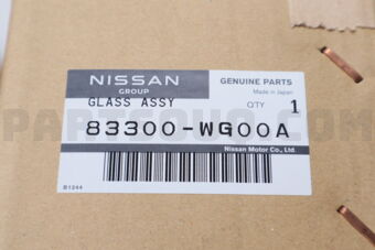 Nissan 83300WG00A GLASS ASSY