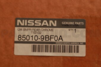 Nissan 850109BF0A BUMPER ASSY RR (CHROME)