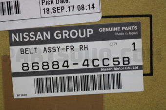 Nissan 868844CC5B BELT ASSY FR RH