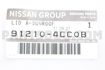 Nissan 912104CC0B LID ASSY SUNROOF SLIDE