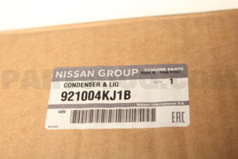Nissan 921004KJ1B CONDENSER & LIQUID TANK