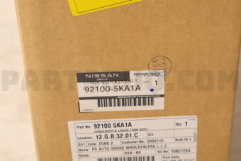 Nissan 921005KA1A COND & LIQUID