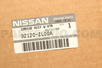 Nissan 92120ZL00A FAN & MOTOR ASSY-CONDENSER