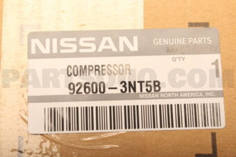 Nissan 926003NT5B COMPRESSOR - COOLER